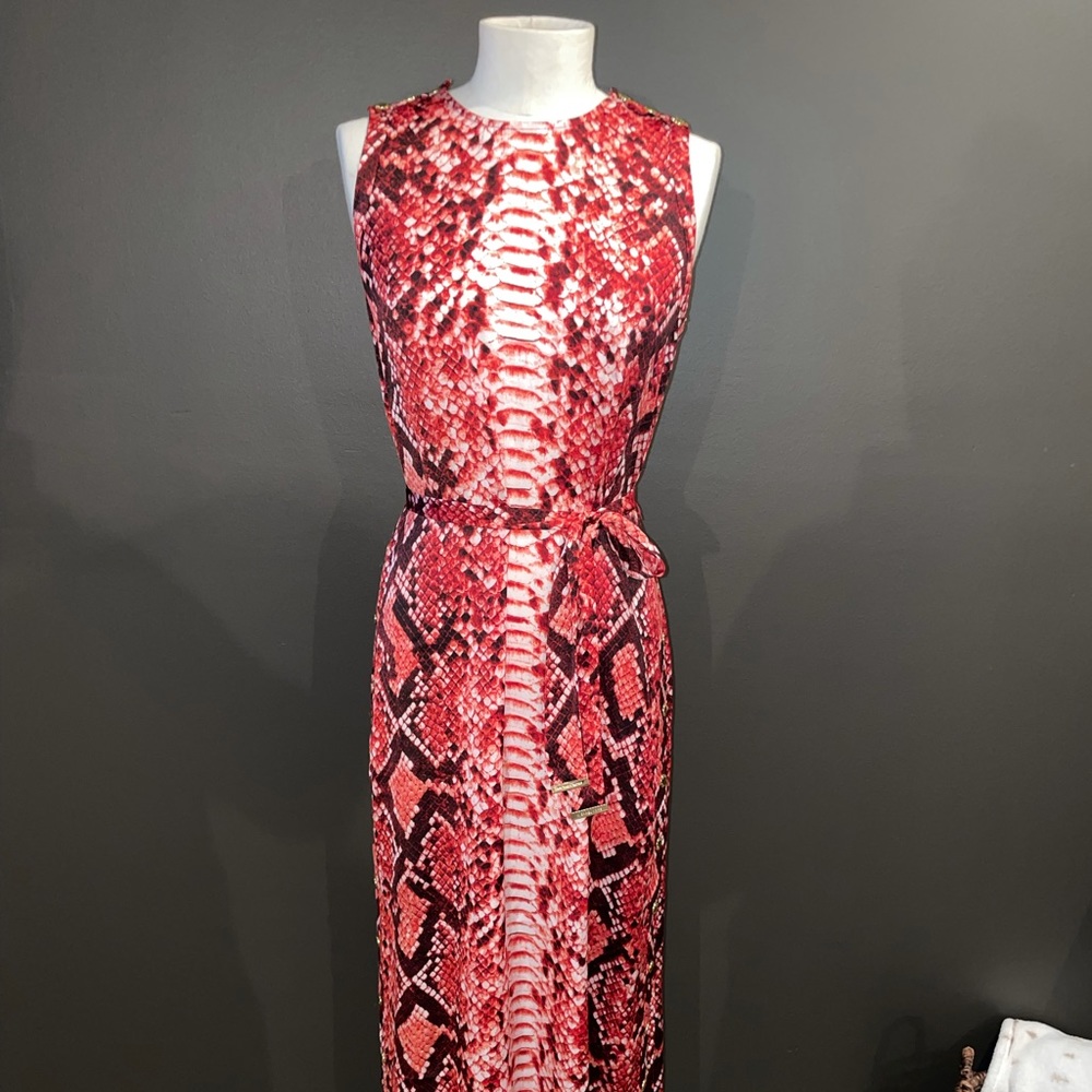 Micheal Kors Snake Print Satin Dress